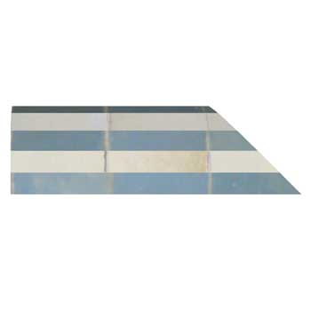 Mosaic House Moroccan tile Kteeb Bullnose Corner A 1-20 White Sea Blue  zellige, mosaic, zellij, bullnose, trim, glaze 